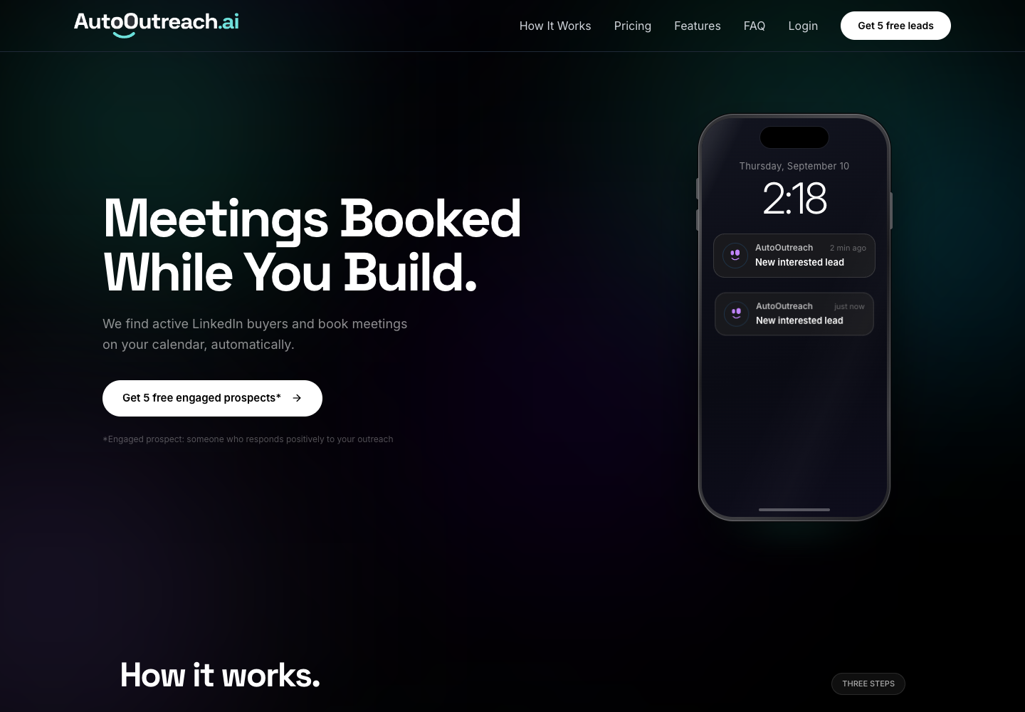 AutoOutreach's live website